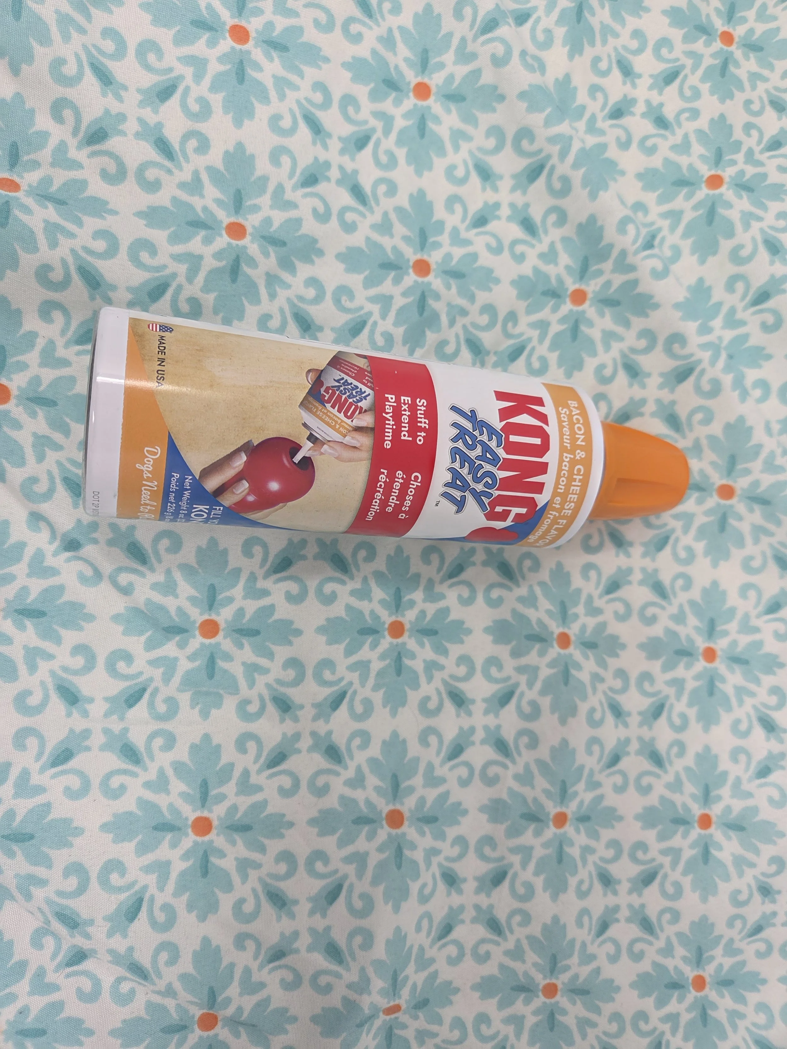 Ironstone Goldendoodles KONG Easy Treat cheese paste used for puppy crate training and enrichment toys.