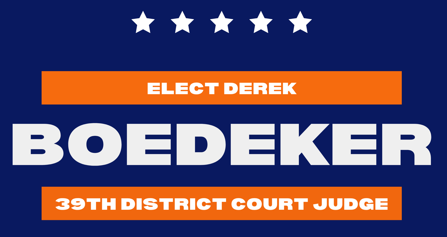 Derek Boedeker for Judge