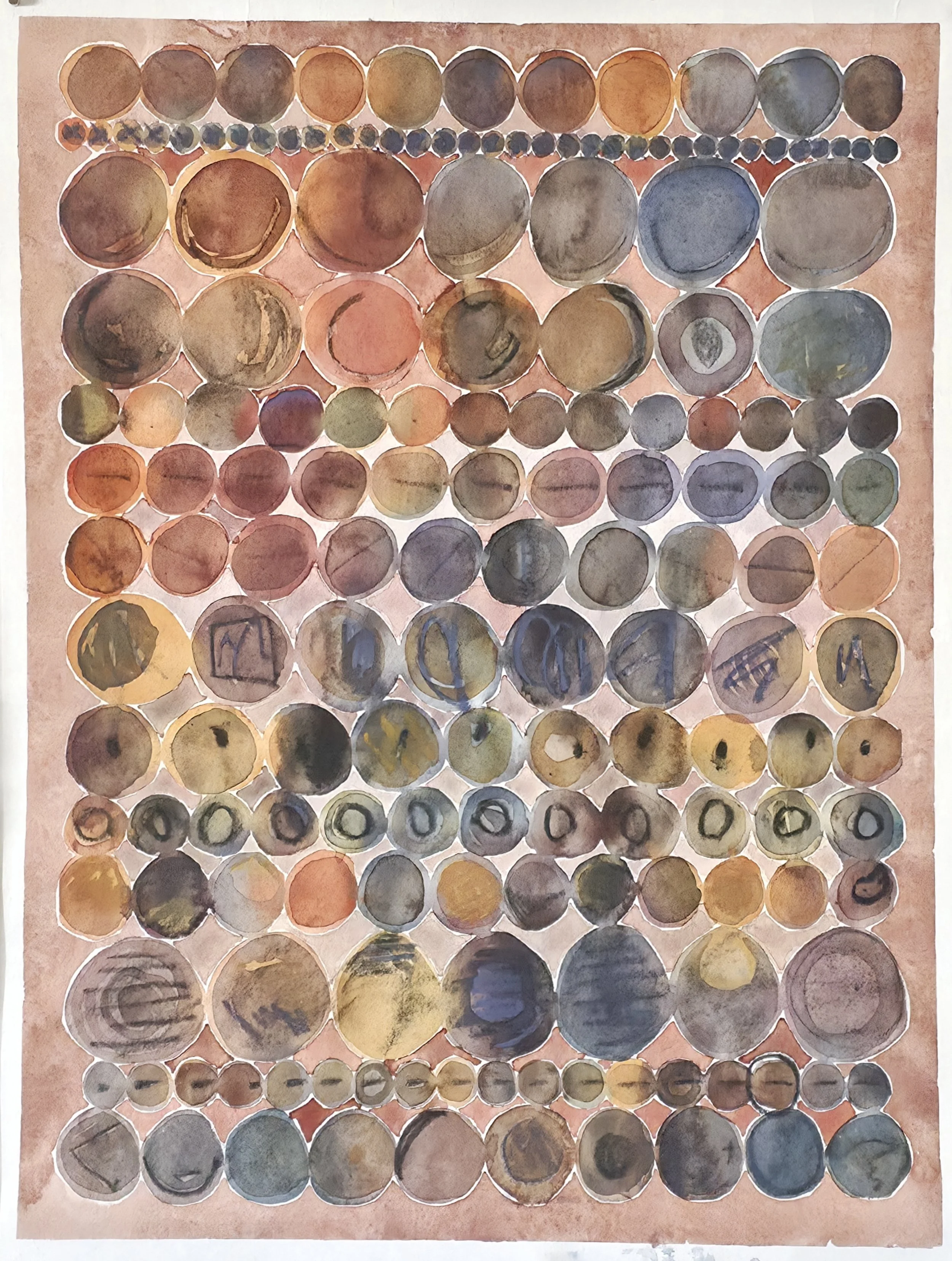 Neutral I / watercolor and charcoal on paper / 20 x 27 inches / 2025