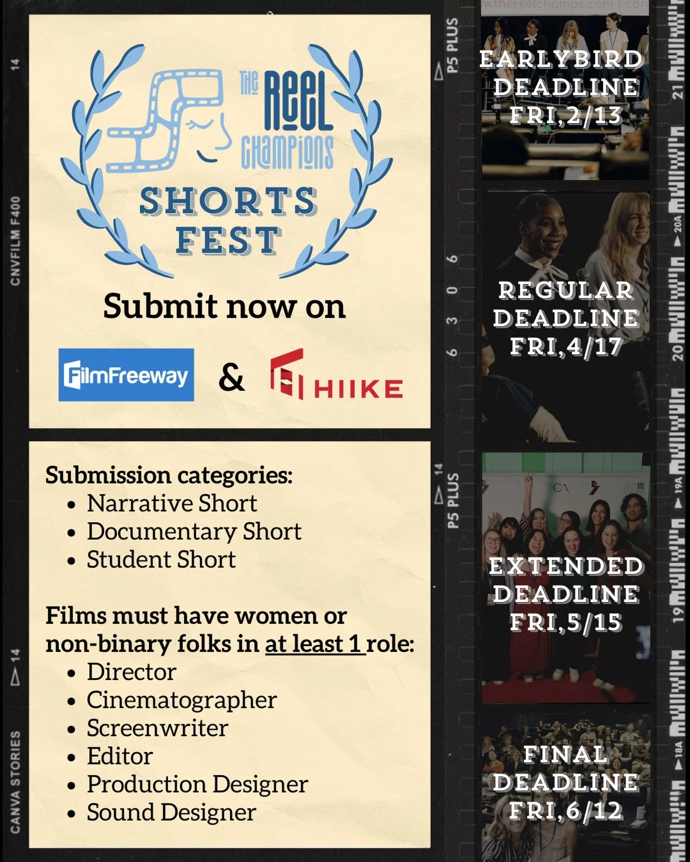 Are you passionate about seeing more women and non-binary folks behind the camera? Join us for our fourth annual The Reel Champions Shorts Fest and support the industry&rsquo;s up-and-coming creatives who are too often overlooked💫

TRC Shorts Fest s