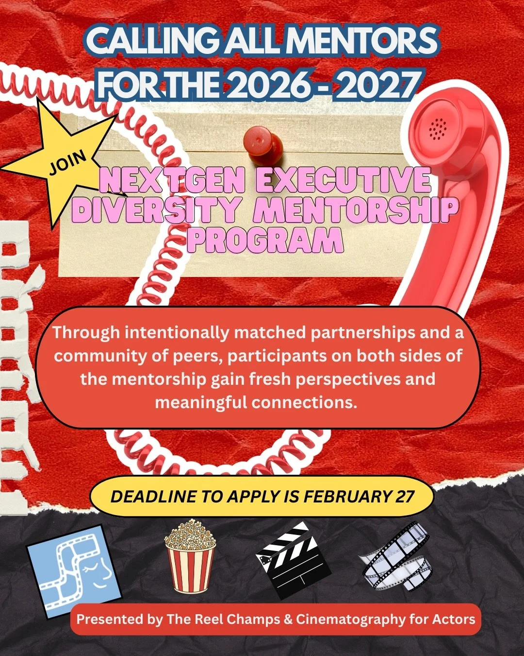 ☎️Calling all MENTORS for the NEXTGEN: Executive Diversity Mentorship Program📞

We&rsquo;re looking for outstanding executives, producers, agents, managers and people from the corporate side of the industry to mentor our leaders of tomorrow! Mentors