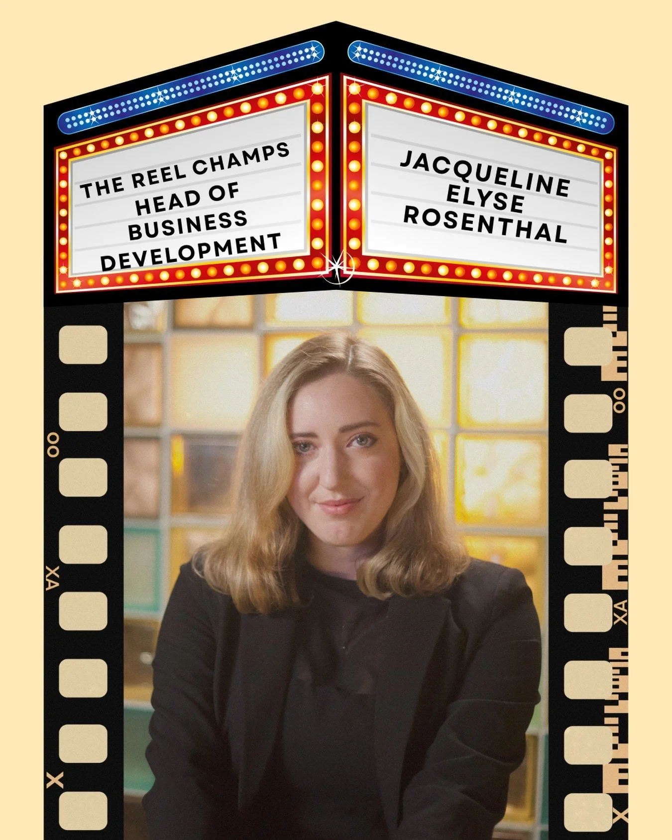 ✨Meet Jacqueline Elyse Rosenthal, our Head of Business Development⭐️

Jacqueline is a DGA Grand Prize &amp; Student-Emmy winning Writer/Director and has been on our board since 2024 helping us grow, gain new partnerships and secure funding. 

If you&