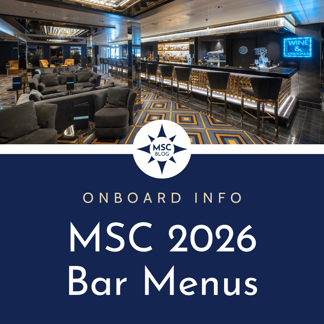 2026 MSC Bar Menus - Fleetwide PDF Menus with Prices