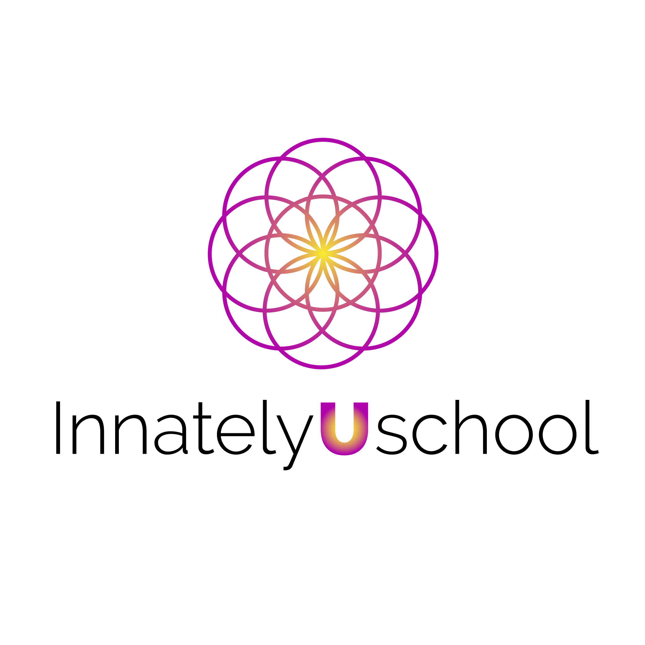 Diagram of an atom with a purple nucleus and yellow electrons orbiting, illustrating atomic structure for educational purposes.