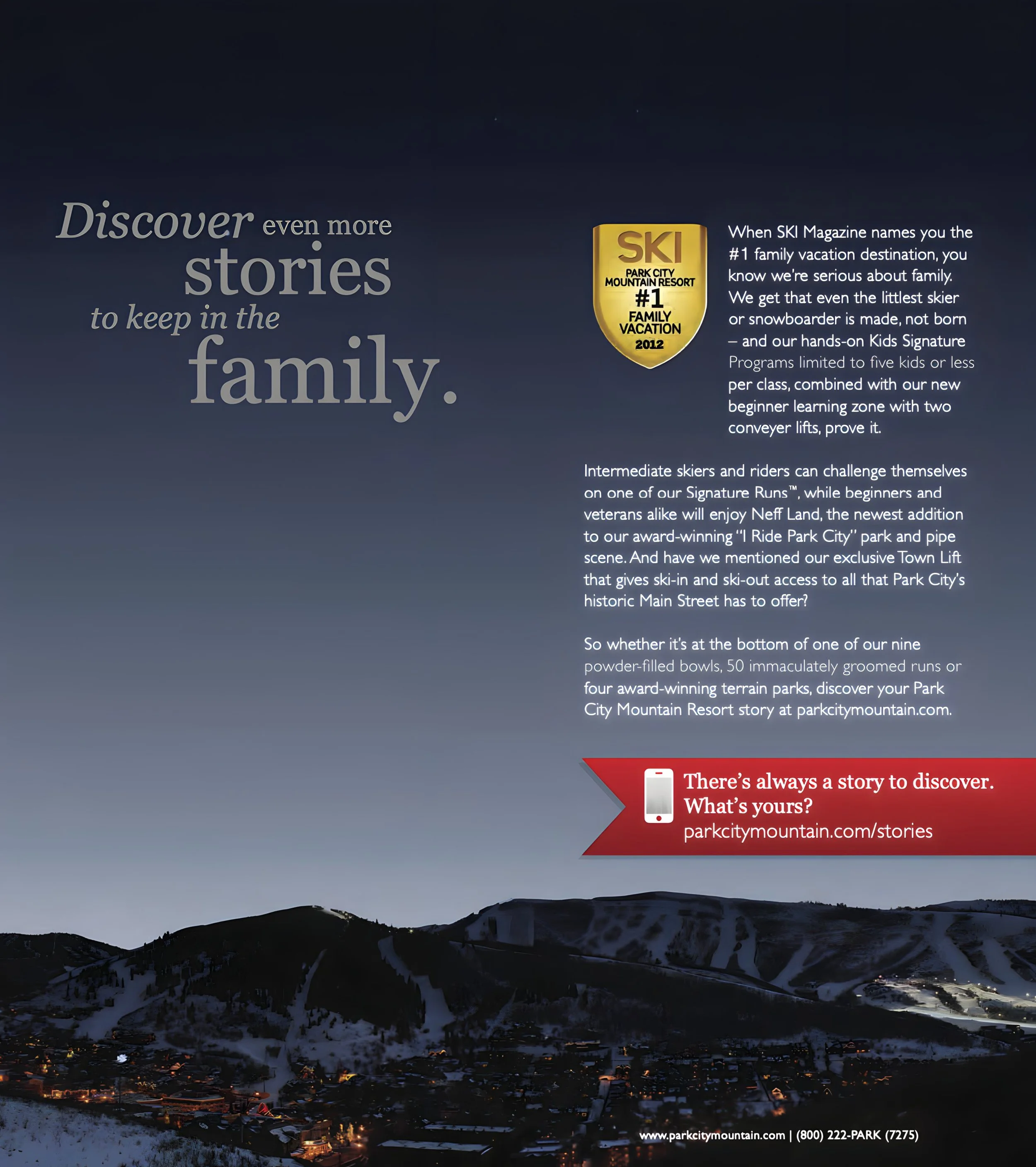 Park City Mountain Resort Print Ad