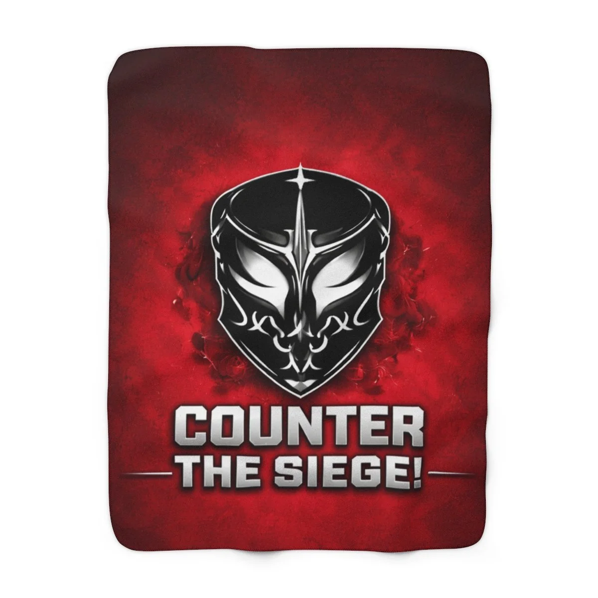 Counter The Siege! Sherpa Blanket —Siege Knight Logo Throw-Red