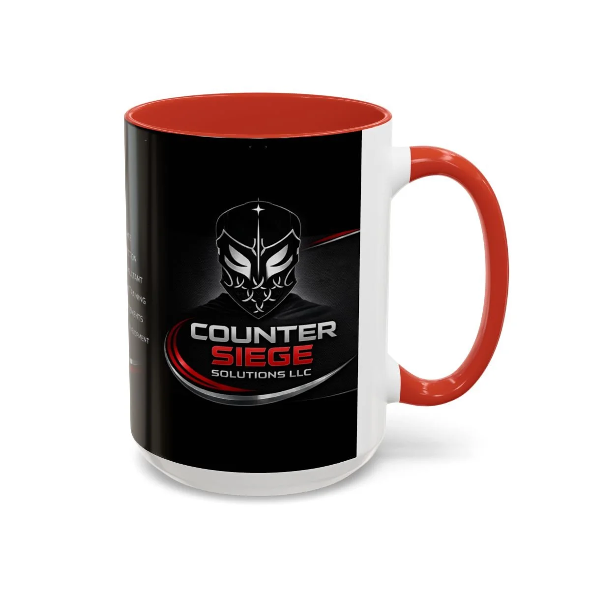 Counter Siege Logo Coffee Mug — Black Accent Tactical Coffee Cup (11oz)