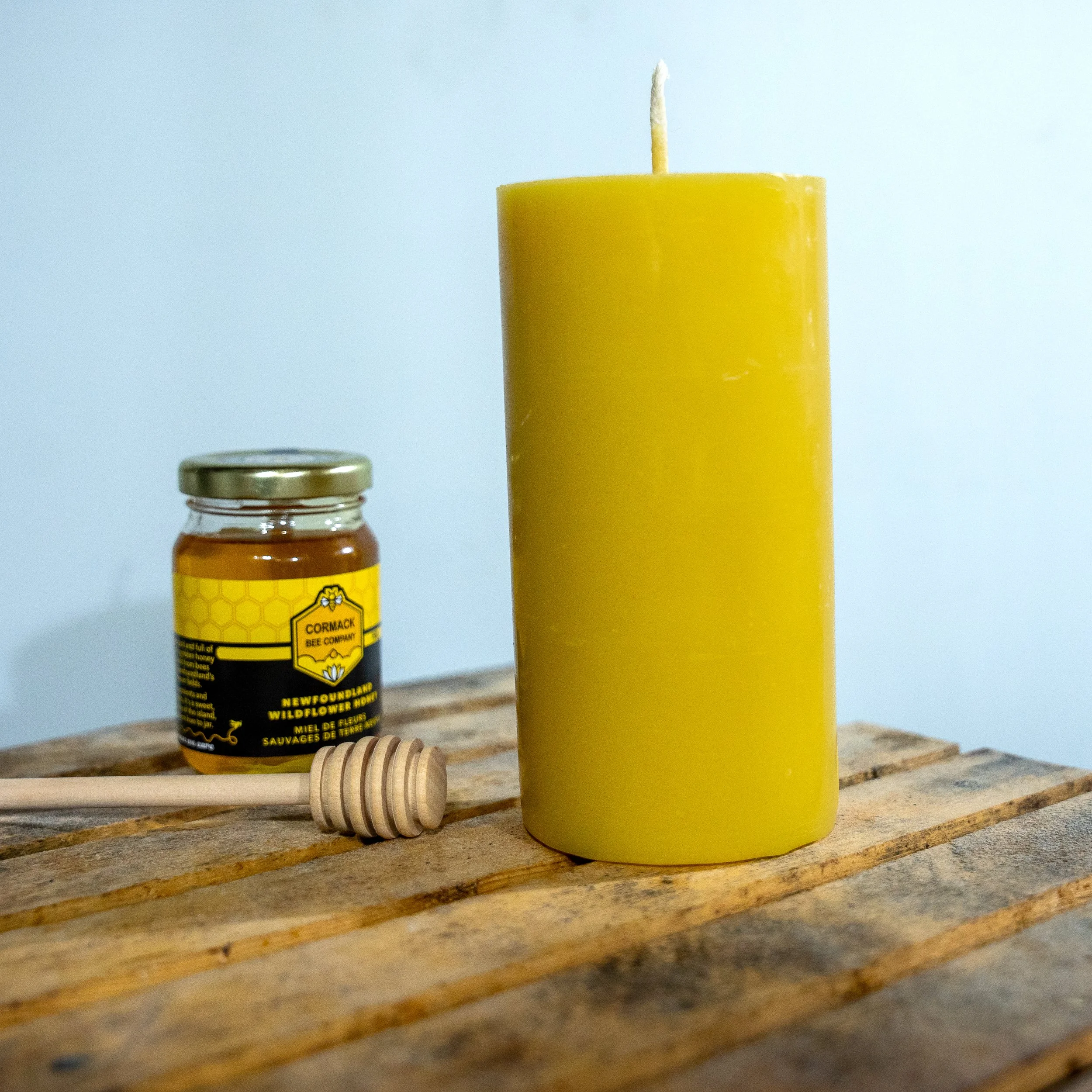 3x5 Pillar Bees Wax Candle
