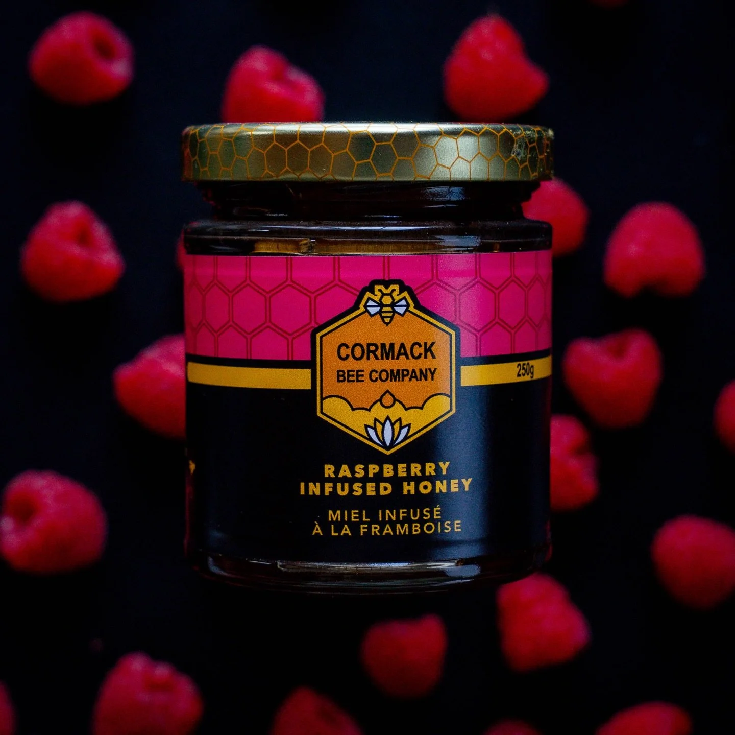 Raspberry Infused Honey

Unpasteurized and infused with the vibrant taste of raspberries, this honey blends sweet floral notes with just a little hint of tartness.

Because if winter&rsquo;s going to stick around&hellip; we&rsquo;re bringing summer t