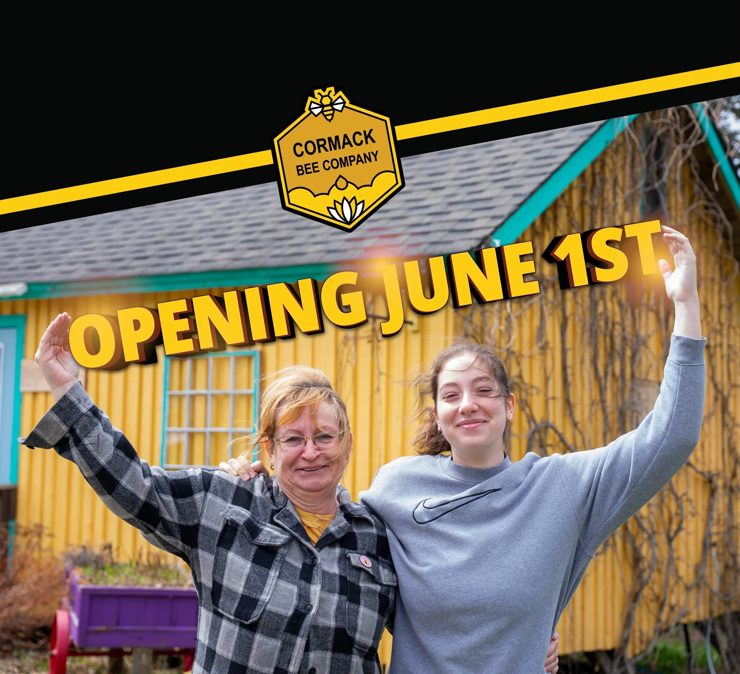 The countdown is on&hellip; Opening June 1st

Come and share some laughs with us this summer at Cormack Bee Company.

✨ Book a bee tour through our website
🍯 Visit our buzzy bee gift shop
🐝 See behind the scenes of the hive
👋 Meet our amazing team