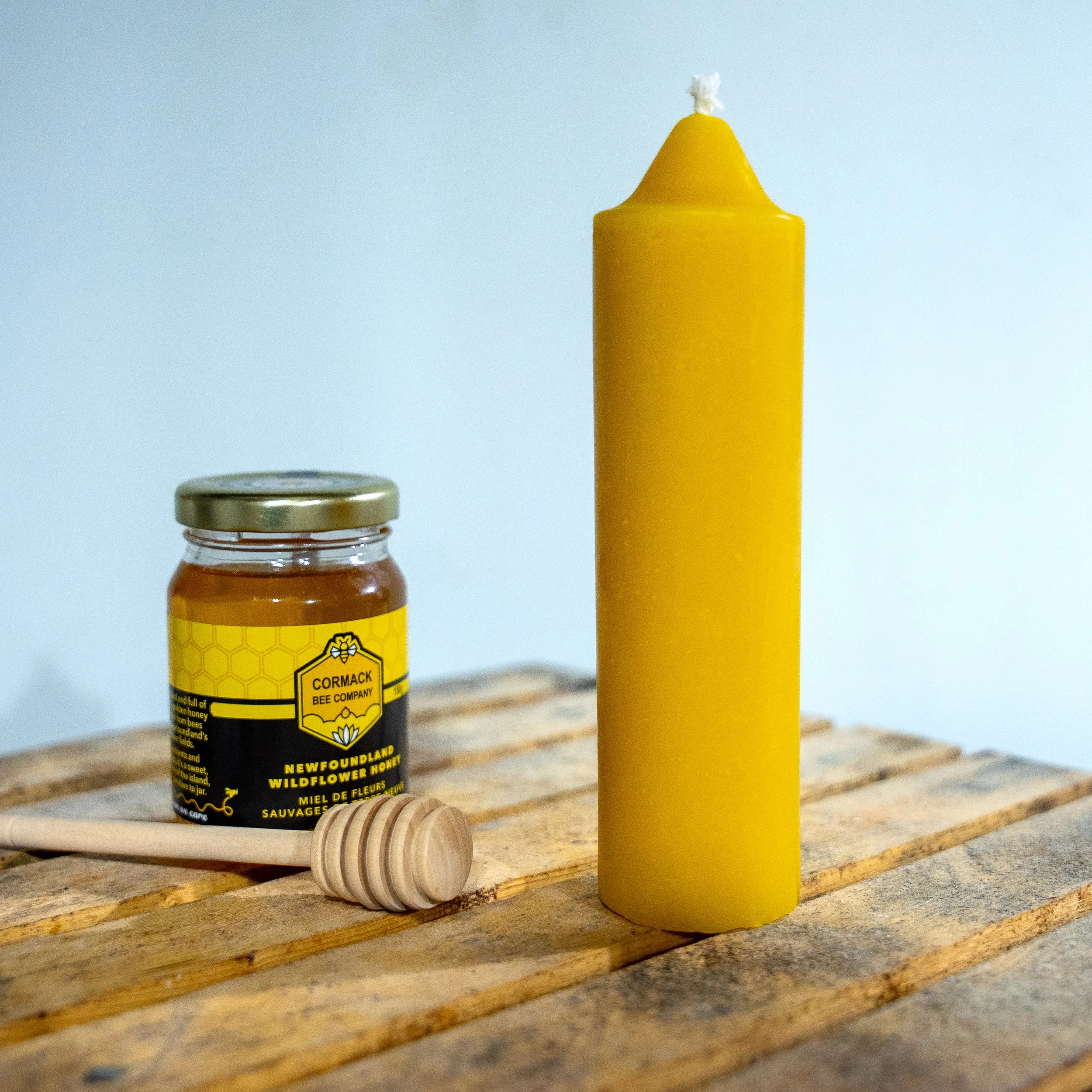 Smooth Pillar Bees Wax Candle
