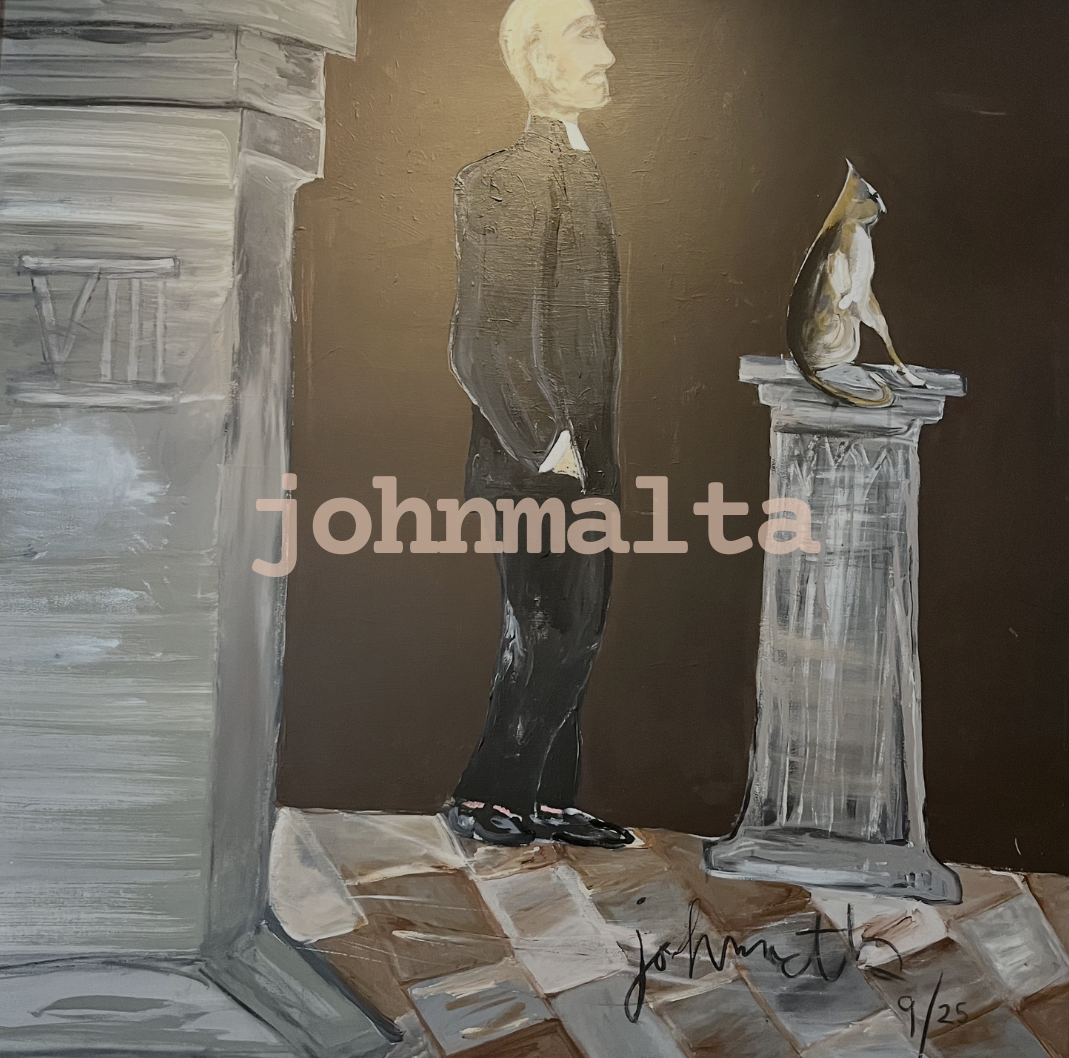 priest, cat VII: 48x48 acrylic on canvas 