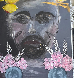 john malta me with lemons and flowers