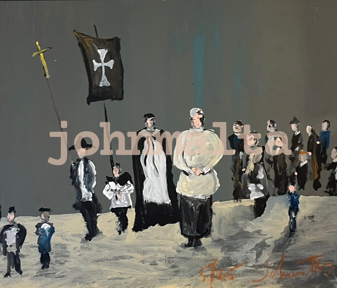 au coin de malte: 18 x 24 acrylic on canvas