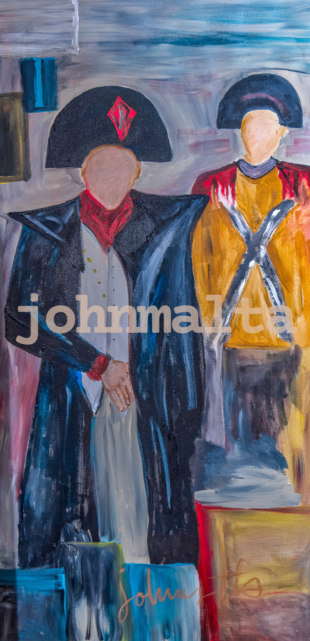 napoleon's companion: 29x52 acrylic on canvas
