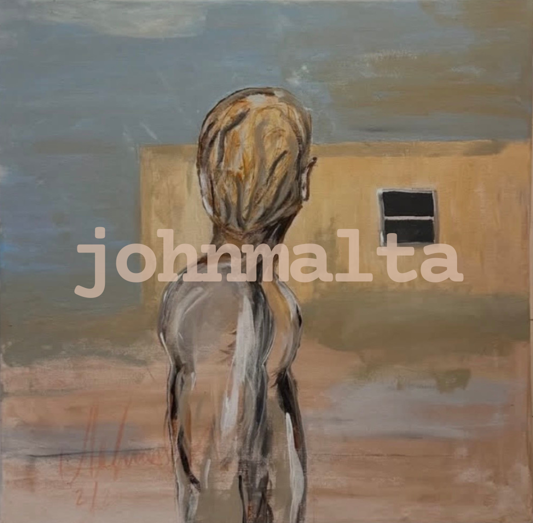 standing southwest: 24x24x6 acrylic and charcoal on a canvas wooden box