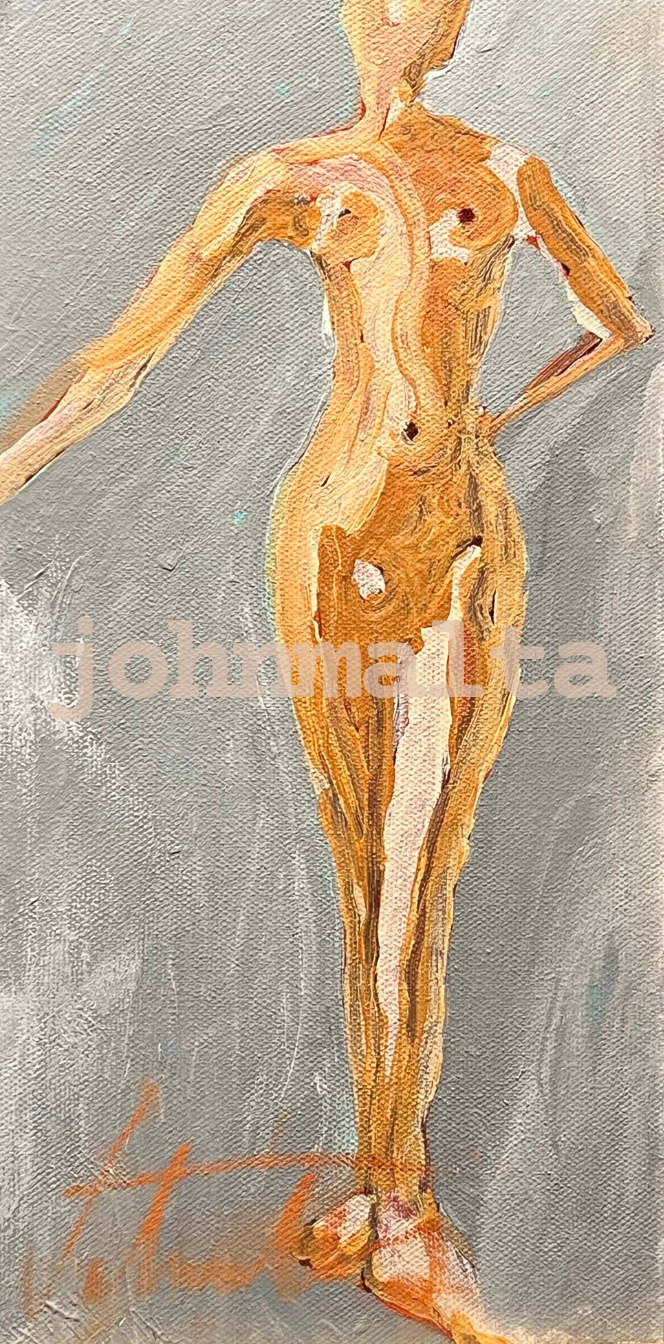 nude #1: 8x15 acrylic on canvas