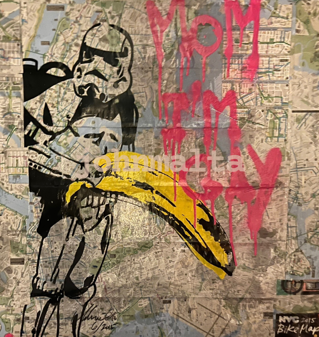 mom, i'm gay: 24x24 acrylic on canvas wooden box - sold