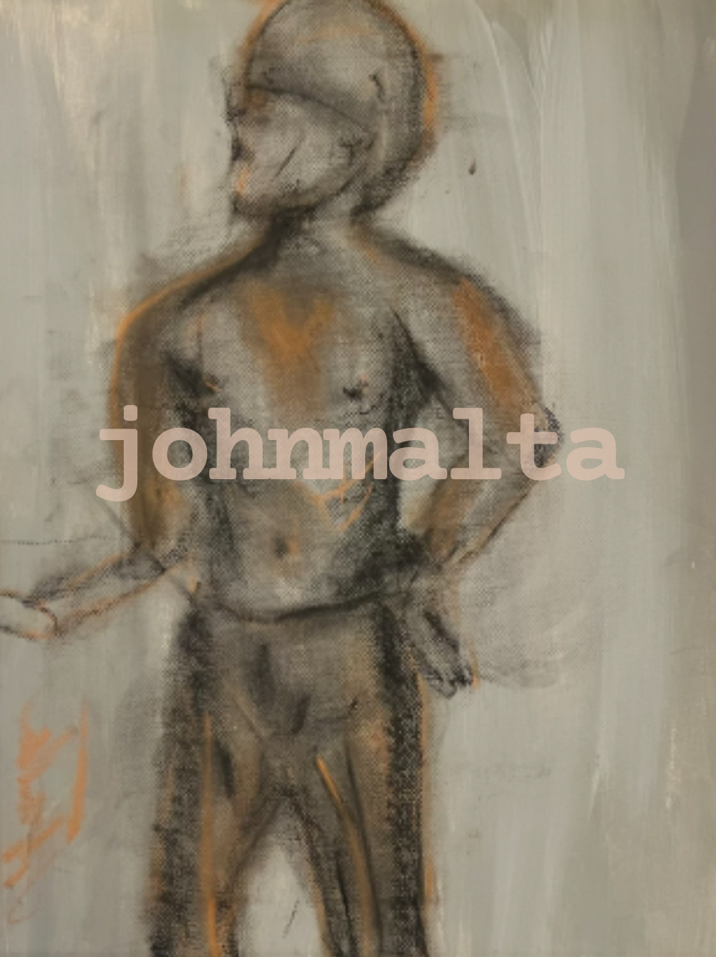 gallaudet university #1: 12x15 acrylic and charcoal figure