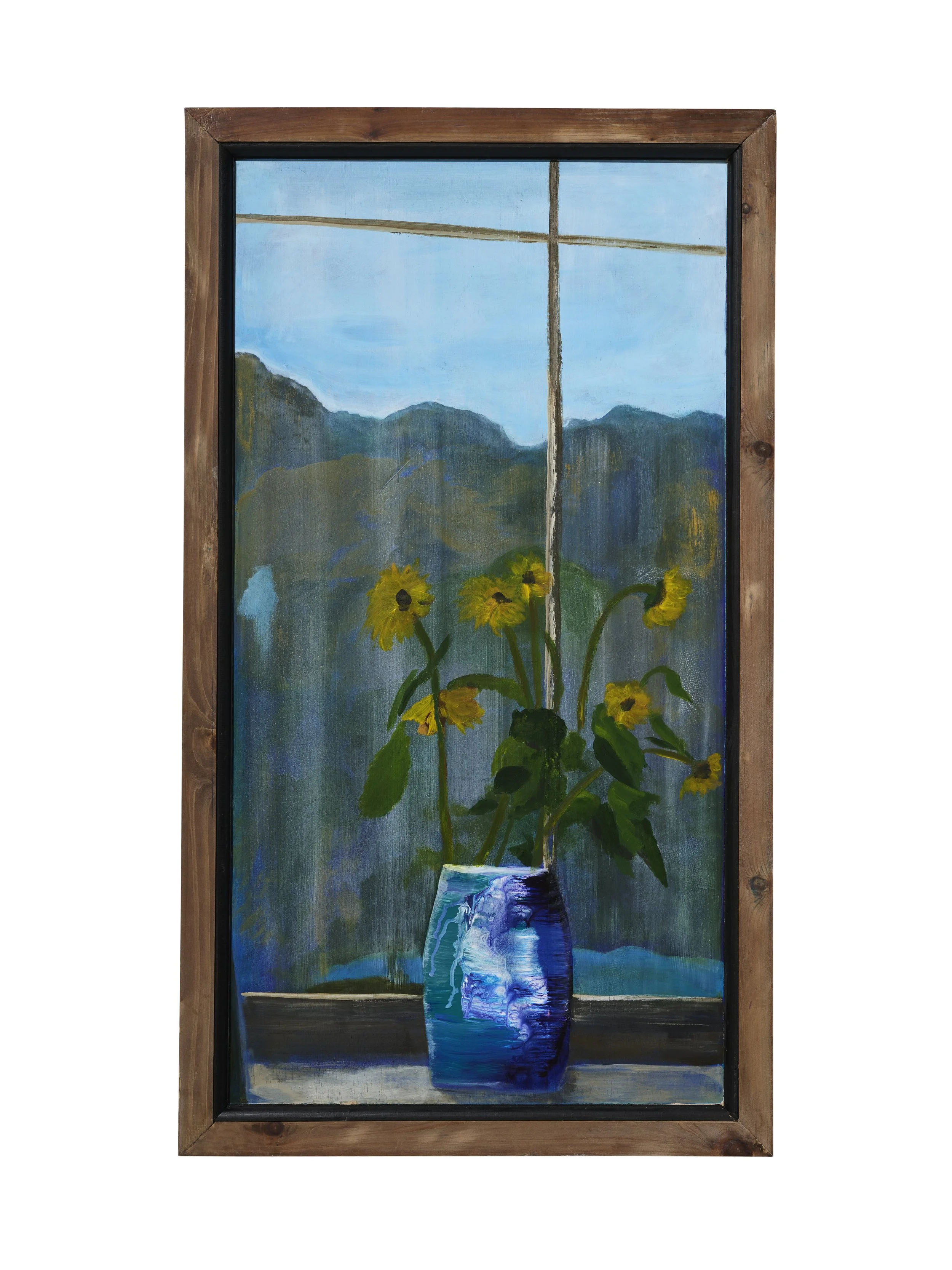 Flower's View Through a Window - Print