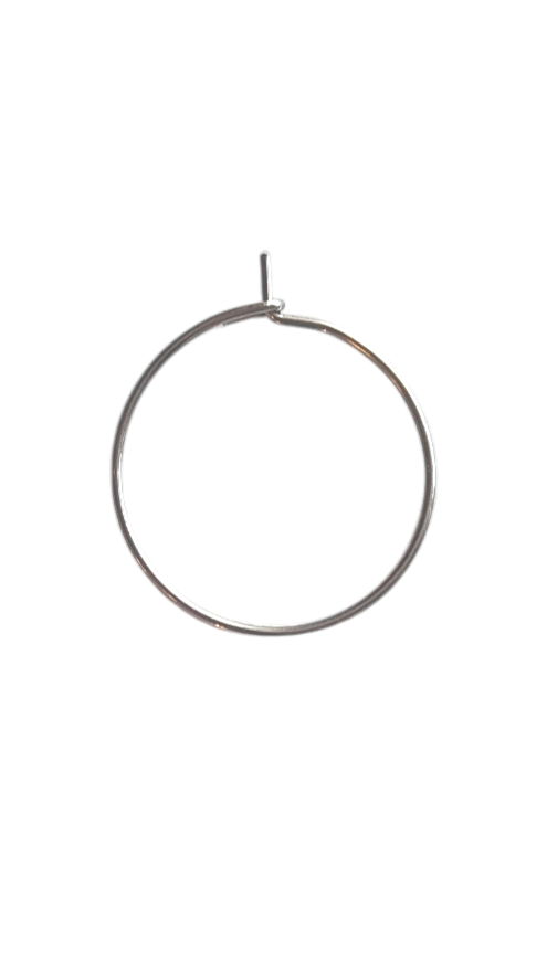 Korupajassa käytettävä metalliosa, korvakorurengas KAADOdesign