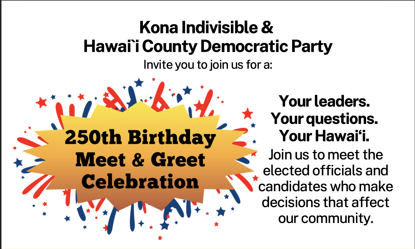 Hawai`i County Democratic Party Meet & Greet 