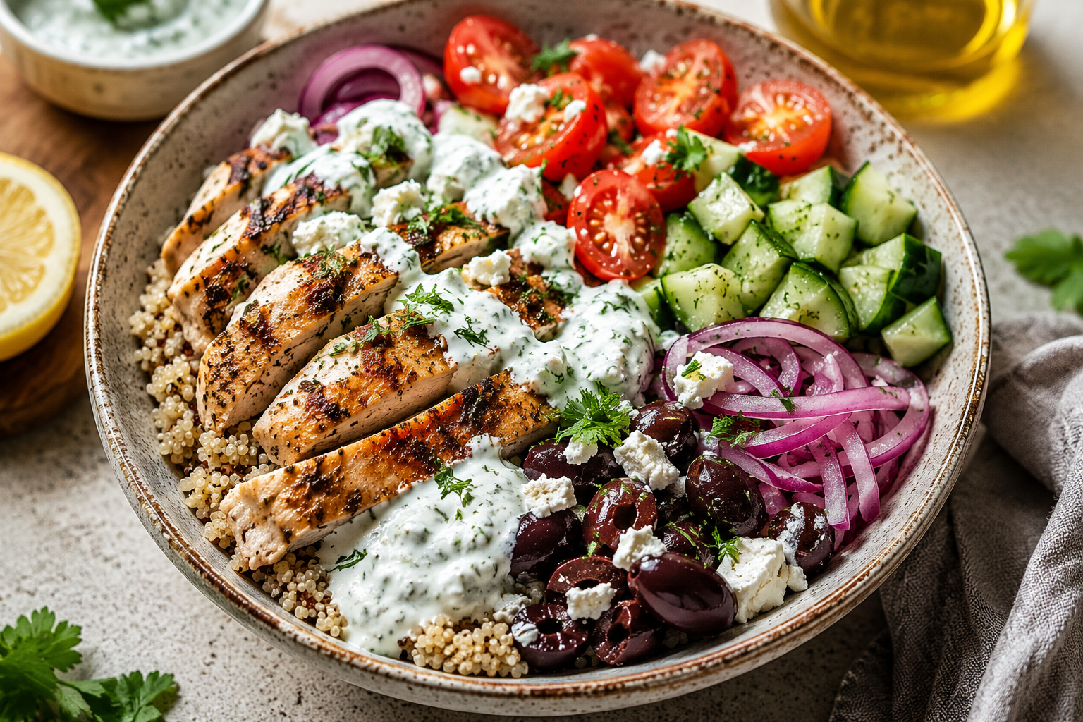 Greek Chicken Power Bowl