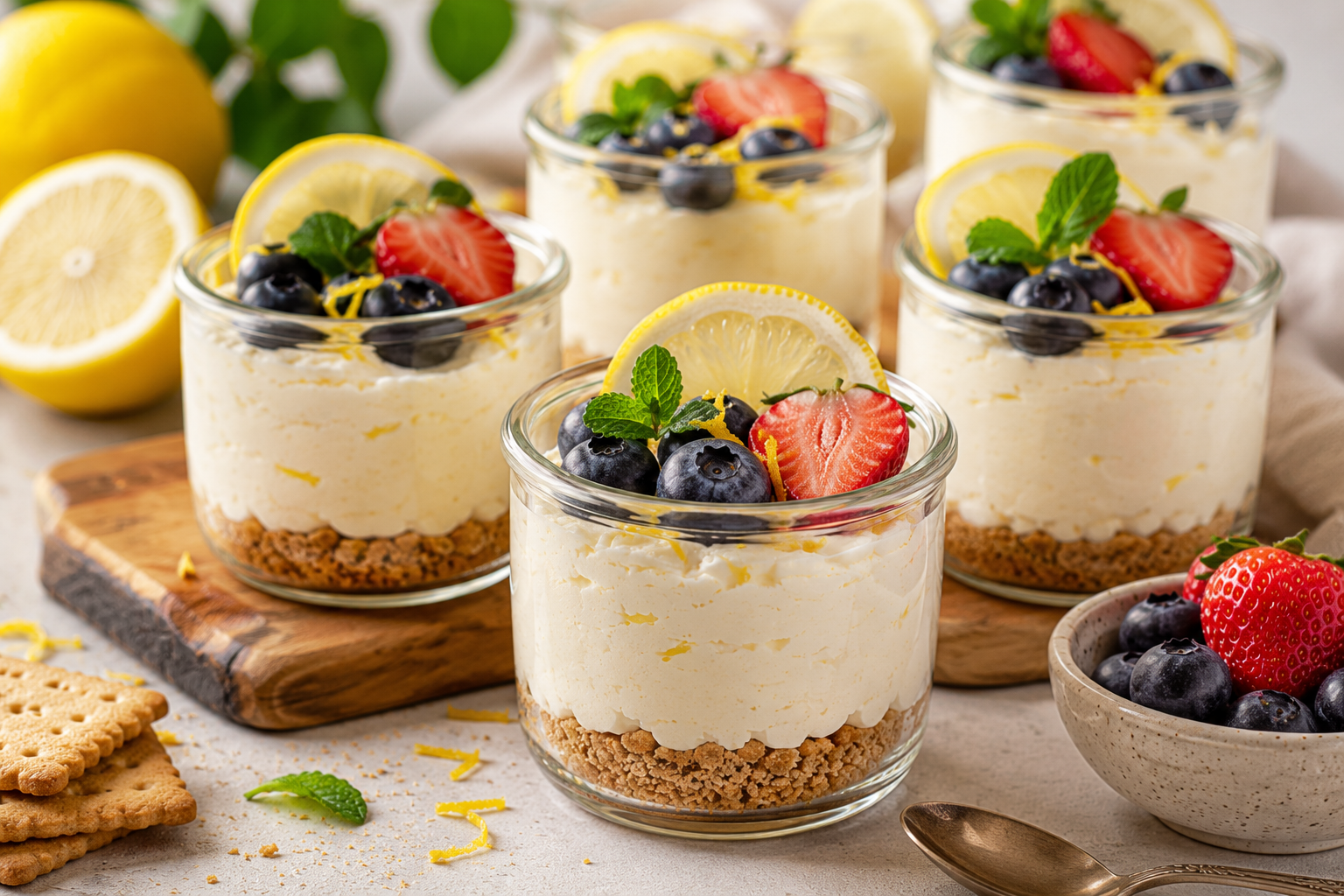 Lemon Cheesecake Cups