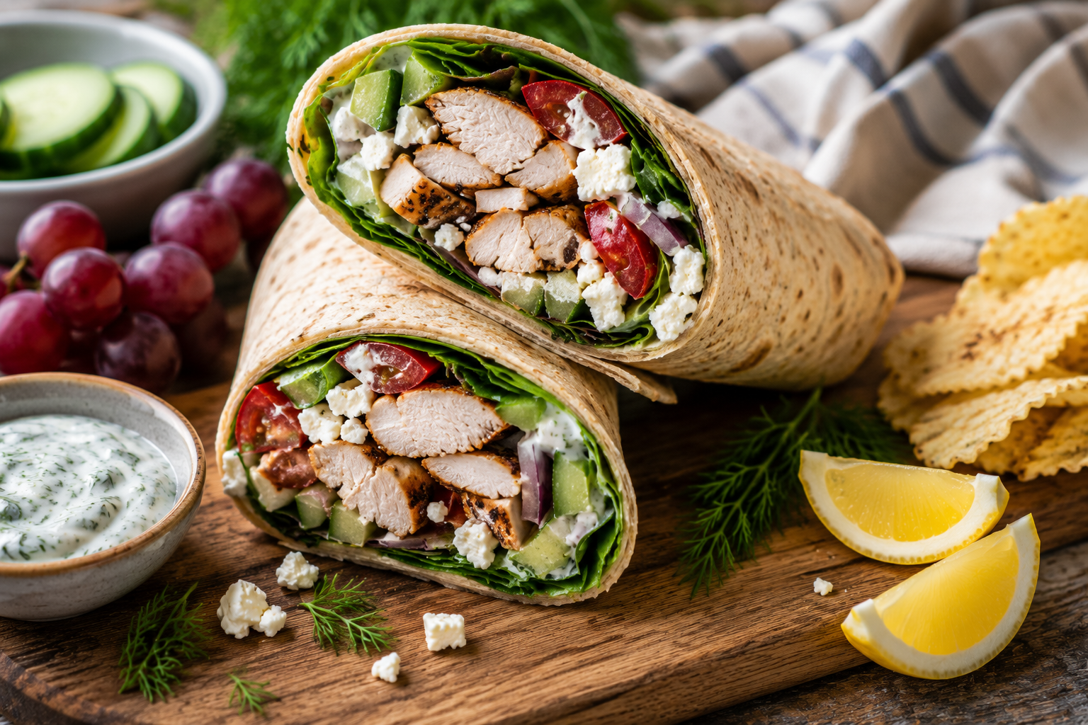 Mediterranean Chicken Wrap