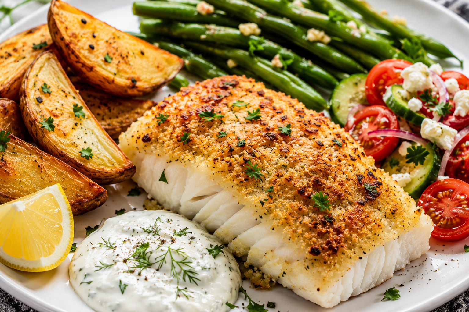 🌱 East Coast Crispy Parmesan Haddock