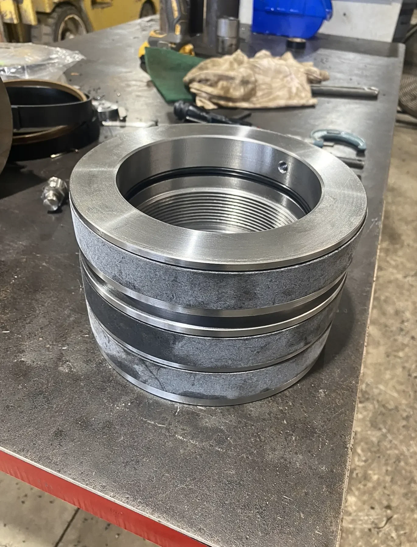 7.5" Diameter Hydraulic Piston Machined from 1045 Steel