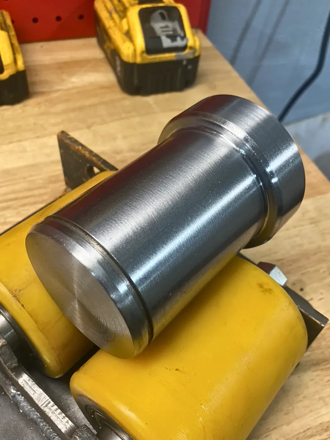 Custom 4140 Stubby Pin for an Excavator Quick Attach System