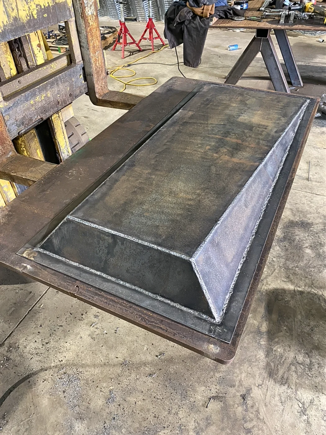 Custom Runoff Hopper for an Industrial Garbage Press