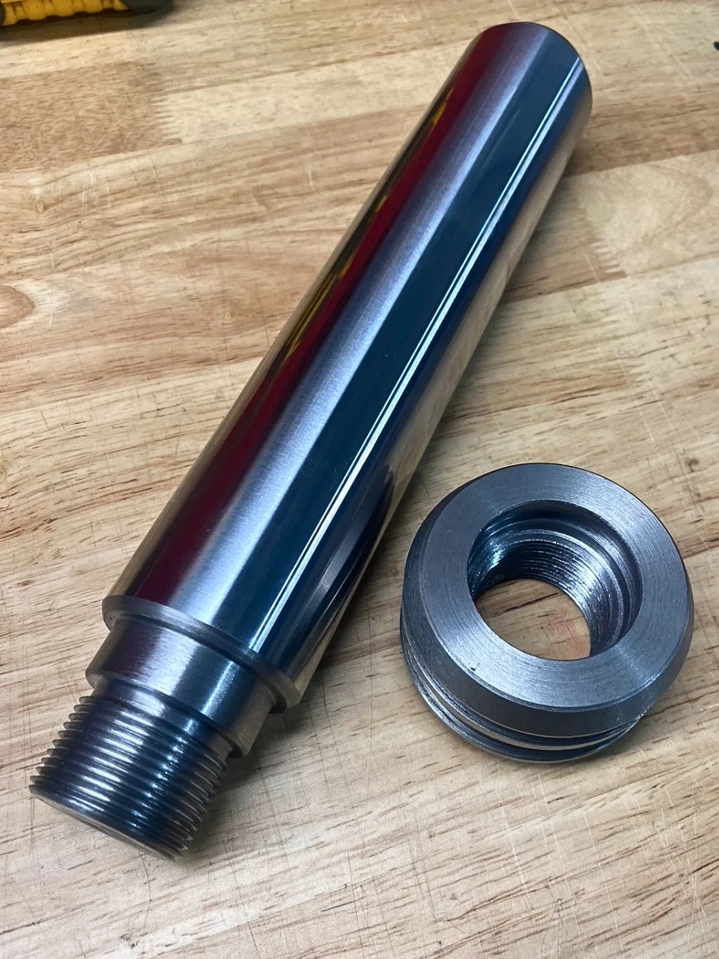 Custom Hydraulic Cylinder Stem and Piston Assembly