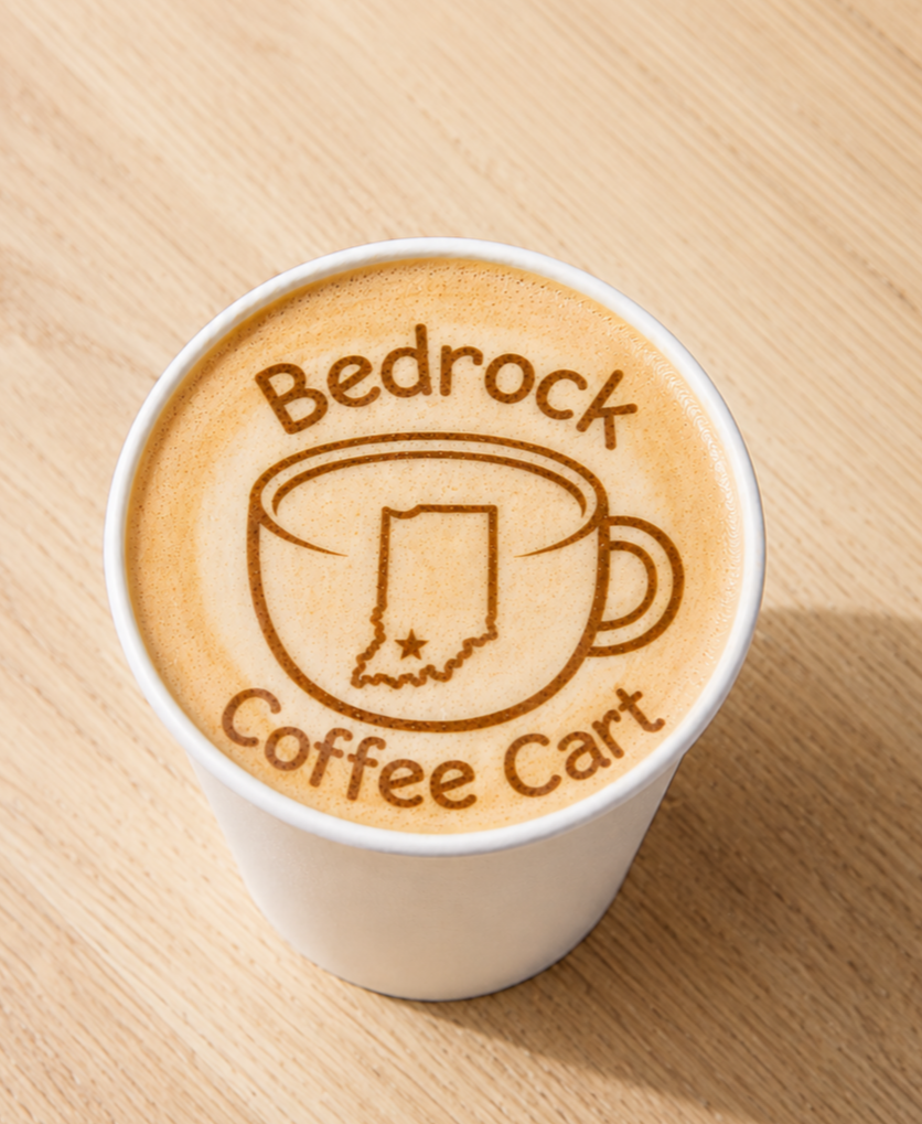 bedrock coffee latte art