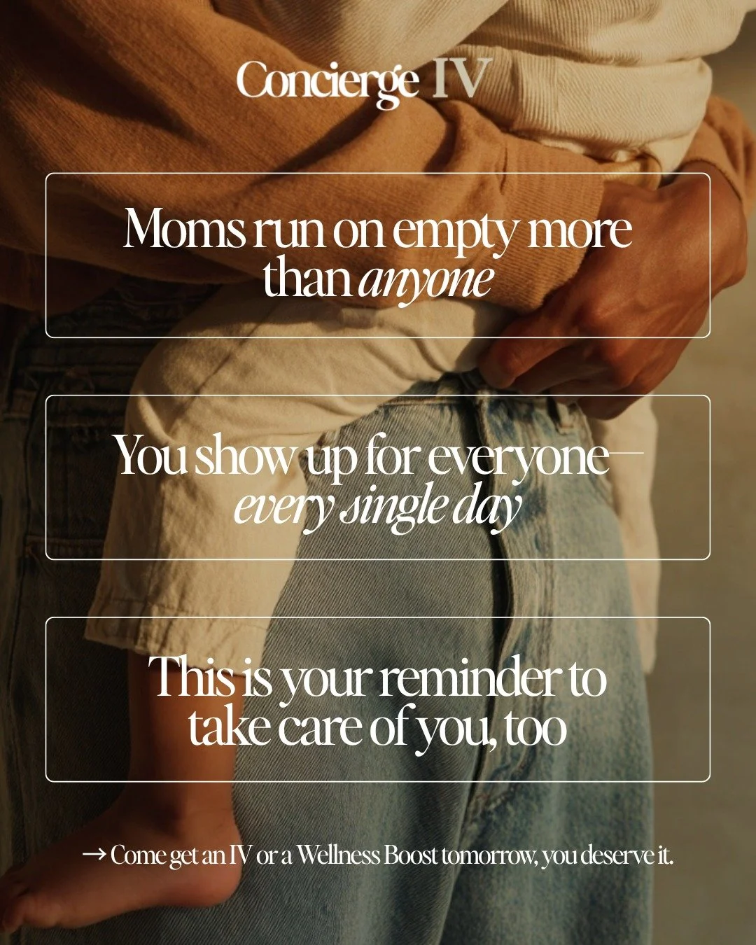 You packed the lunches, remembered the permission slips, answered the emails, and somehow still made dinner. You give everything to everyone &mdash; and you do it without being asked.

But when's the last time someone took care of you?

Tonight, tell