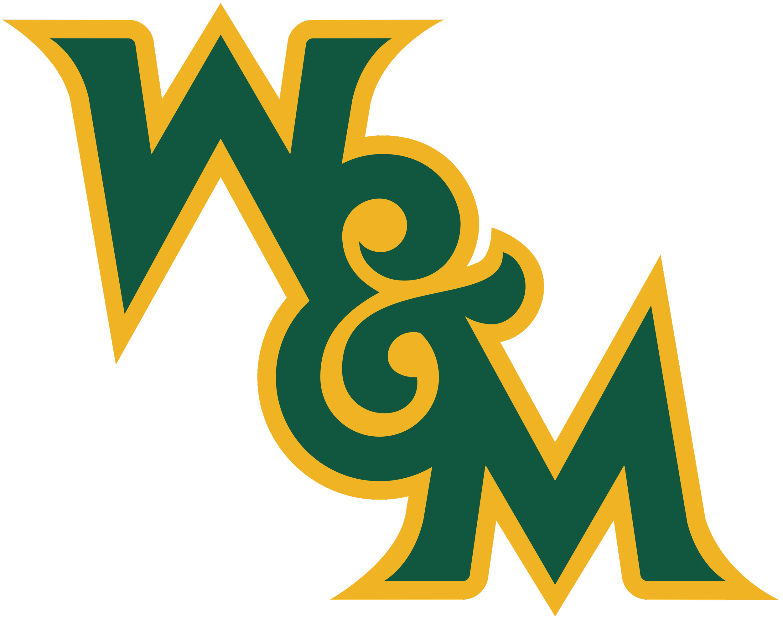 The image features the logo of the Seattle Sounders, a professional soccer team. The logo includes a stylized letter 'W' in dark green with a gold outline, set against a white background.