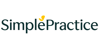 SimplePractice logo with green text and a yellow dot above the letter 'i'