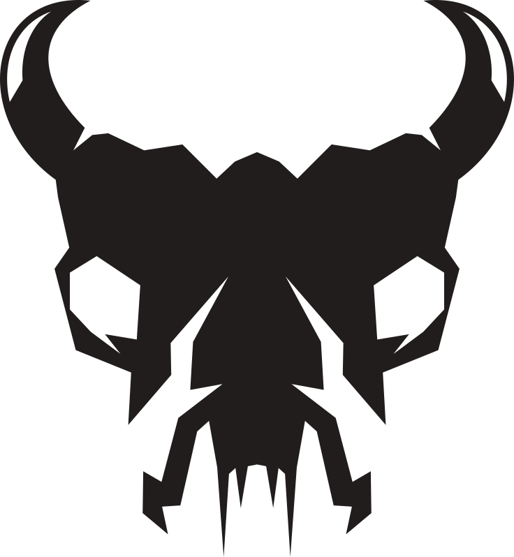 Uma caveira demoníaca cinzenta de vetor sem edições nenhumas.

Esta imagem fazia parte de analog horror cancelado.