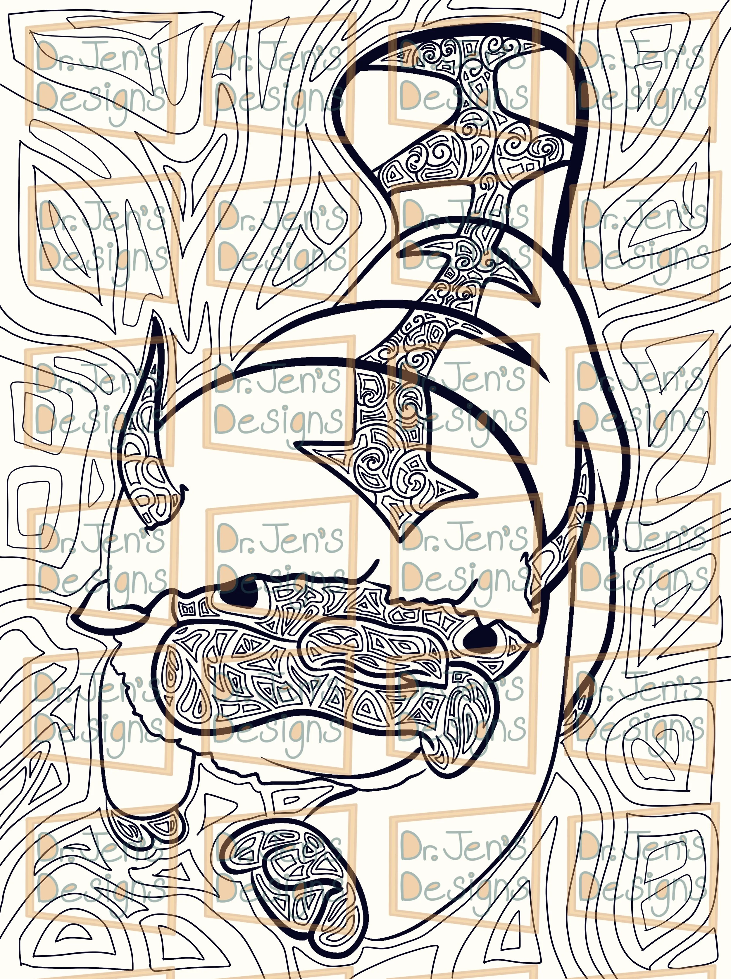 Flying Bisson Coloring Page