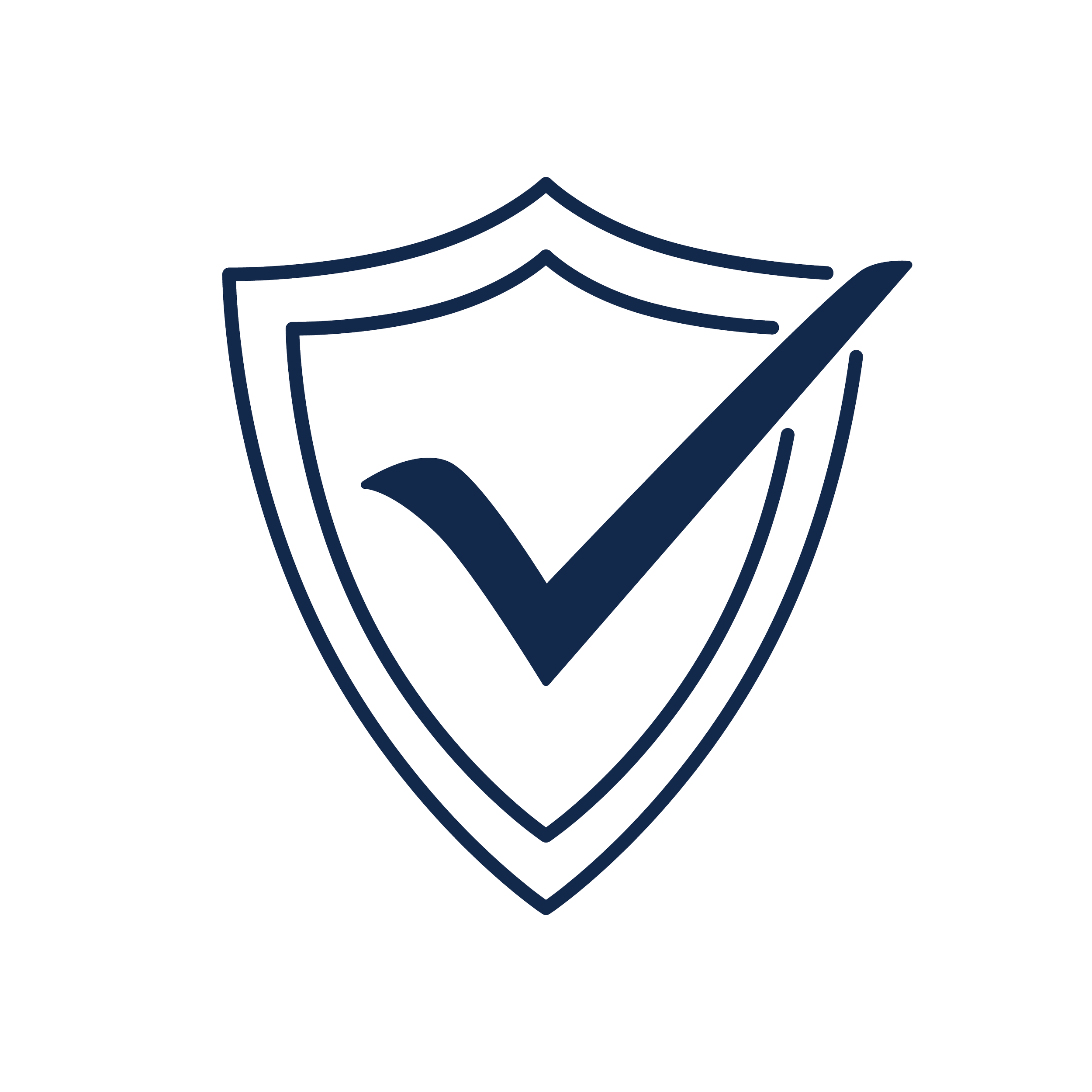 Icon of a shield with a check mark, symbolizing protection or security.