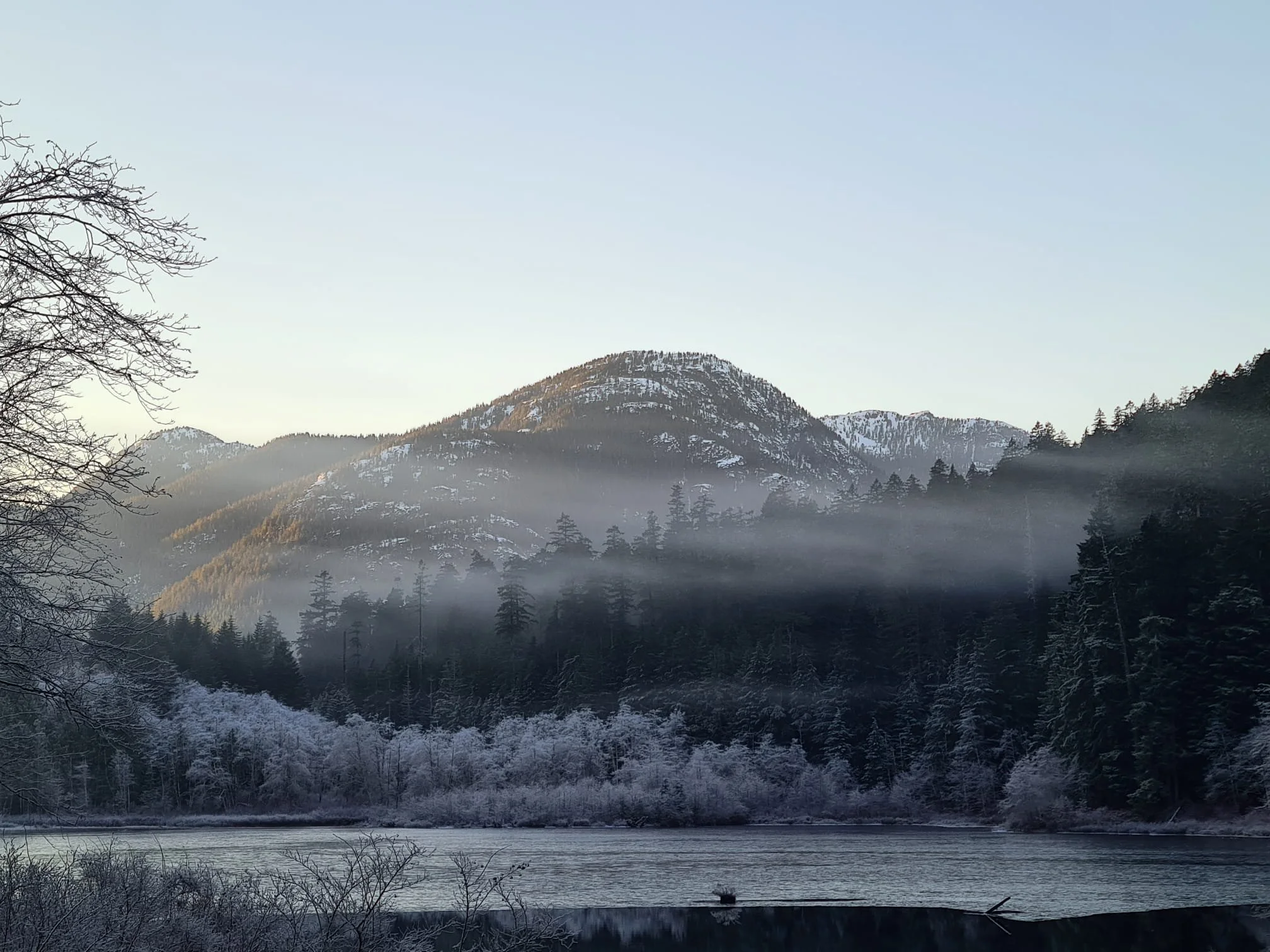 Saunders from crest mountain, Gold River