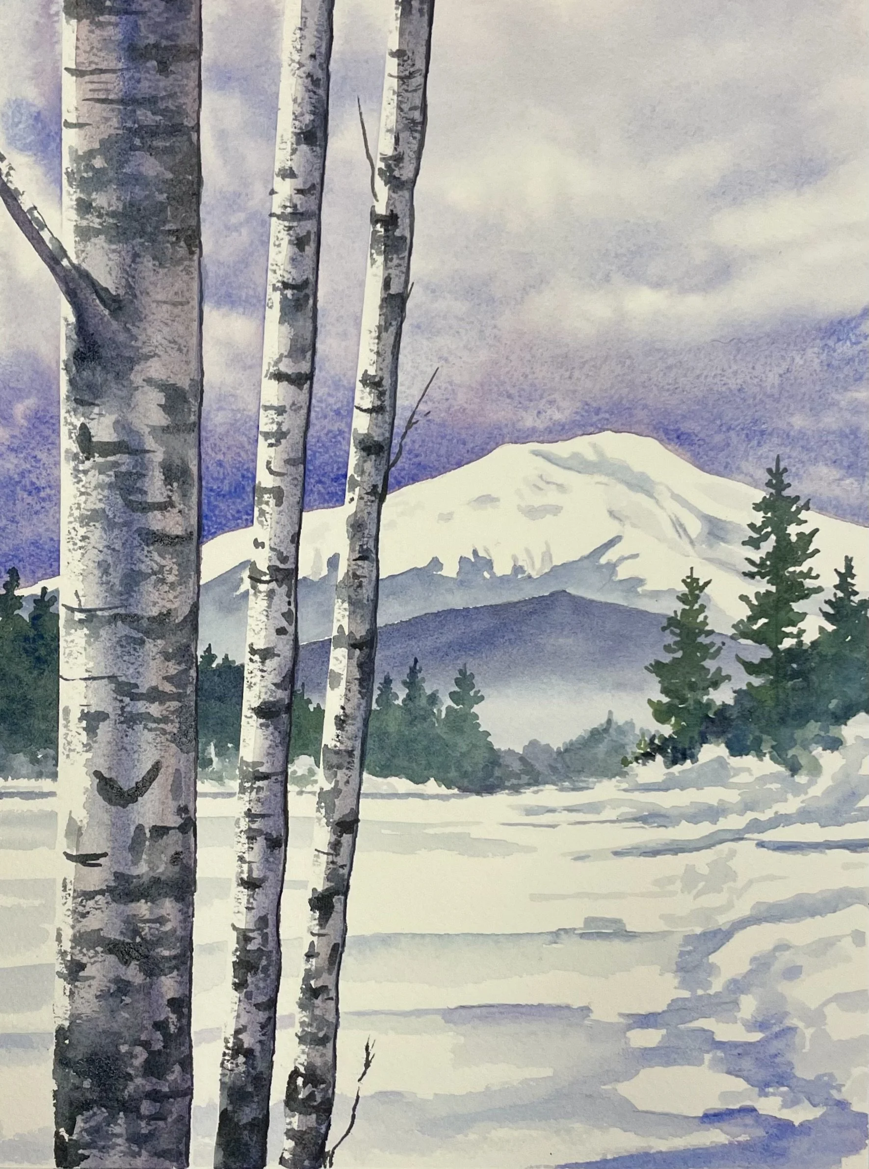 Mount Washington Through the Birches