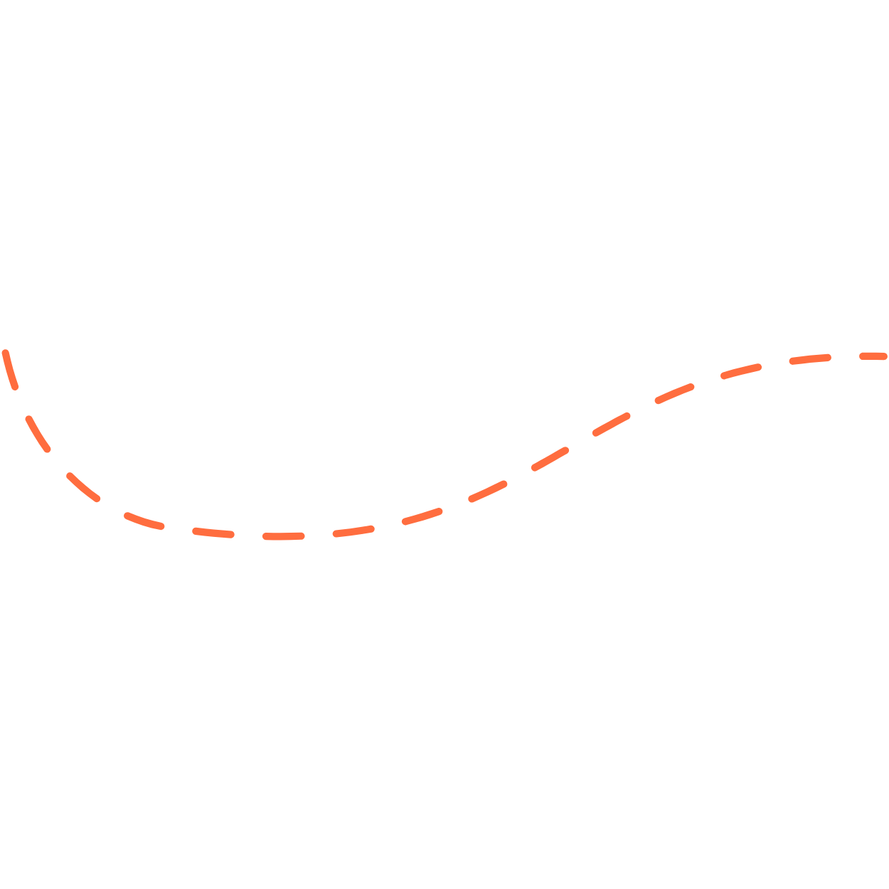 A cartoon drawing of a black cat with closed eyes, sitting on a dotted red line, with a yellow ball nearby.