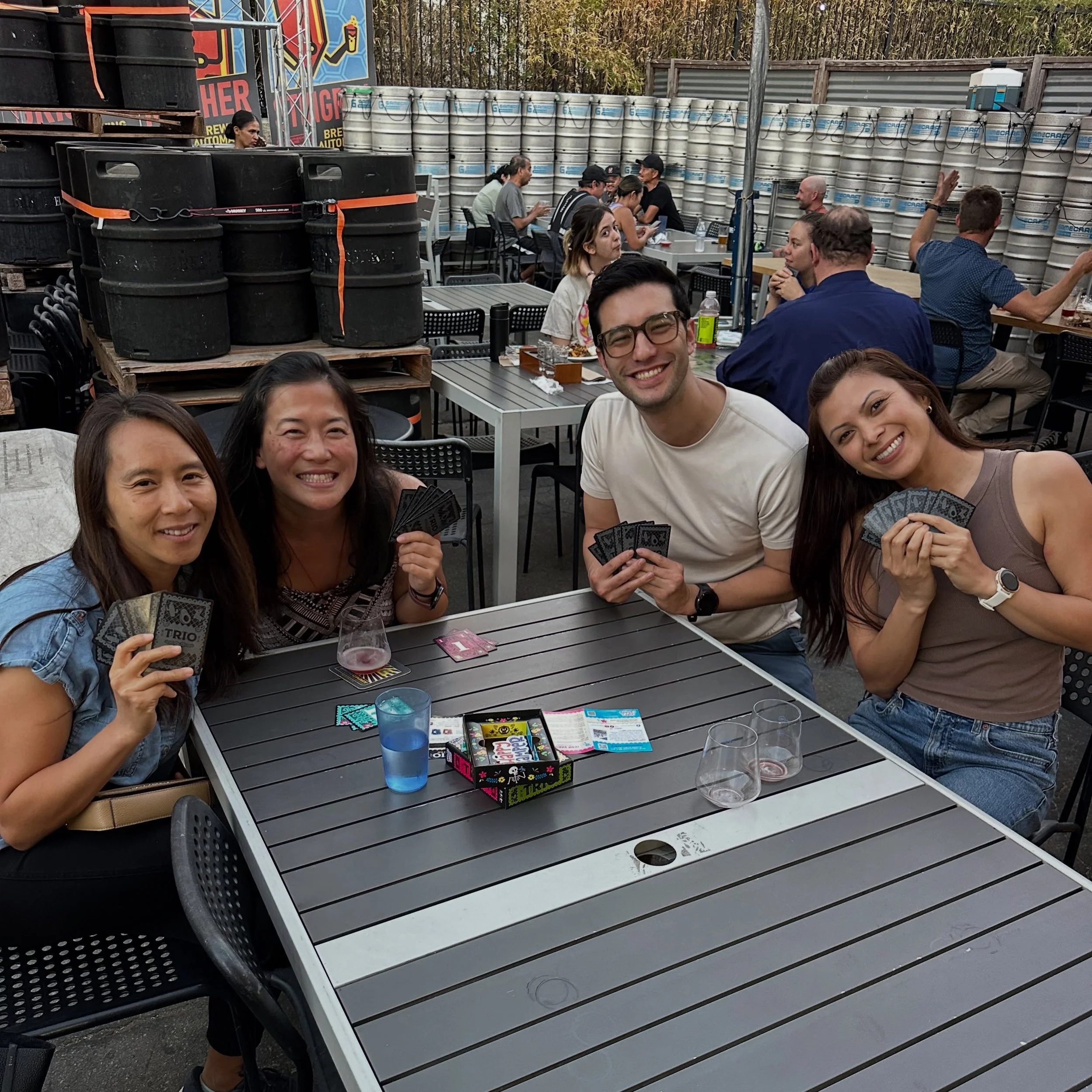 A Monday Game Night of Trio published by @happycampergames at @gamecraftbrewing.  More new players to the tables! Thanks for coming everyone. I had a great time, though my memory wasn&rsquo;t strong with this one 😆

Join Us for Skyjo July 27th!! @ga