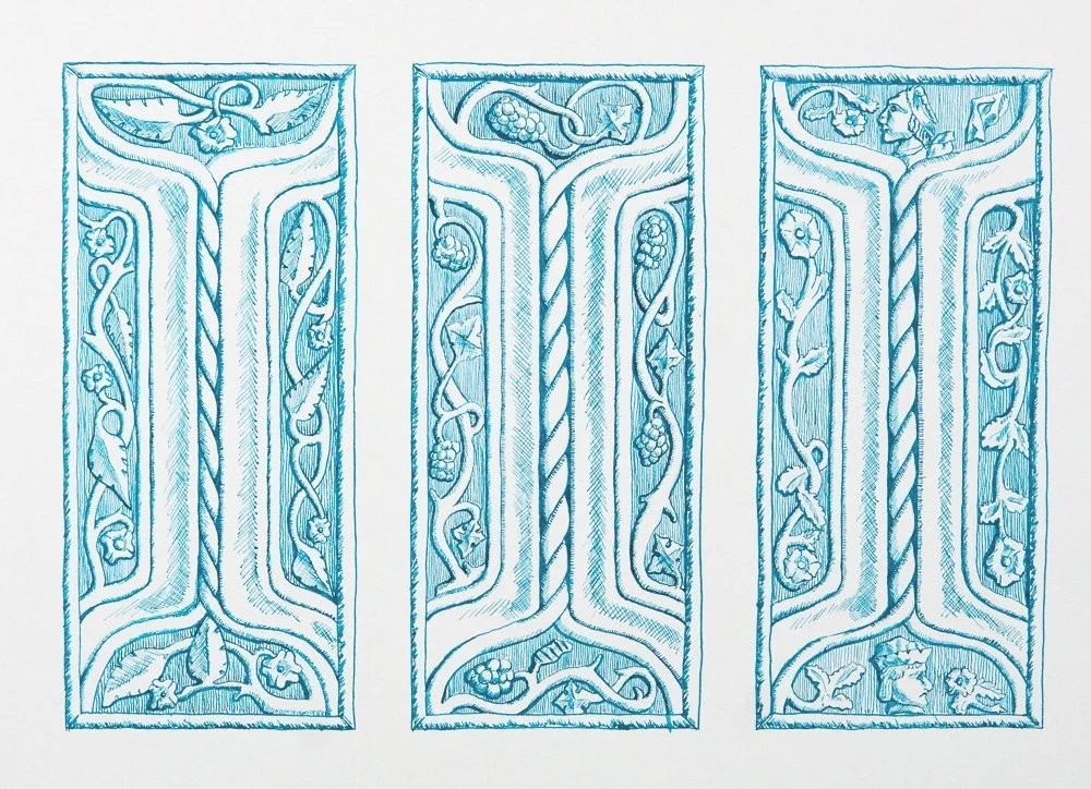 Carnor Oak Panels
7" x 10"
Pen and Ink