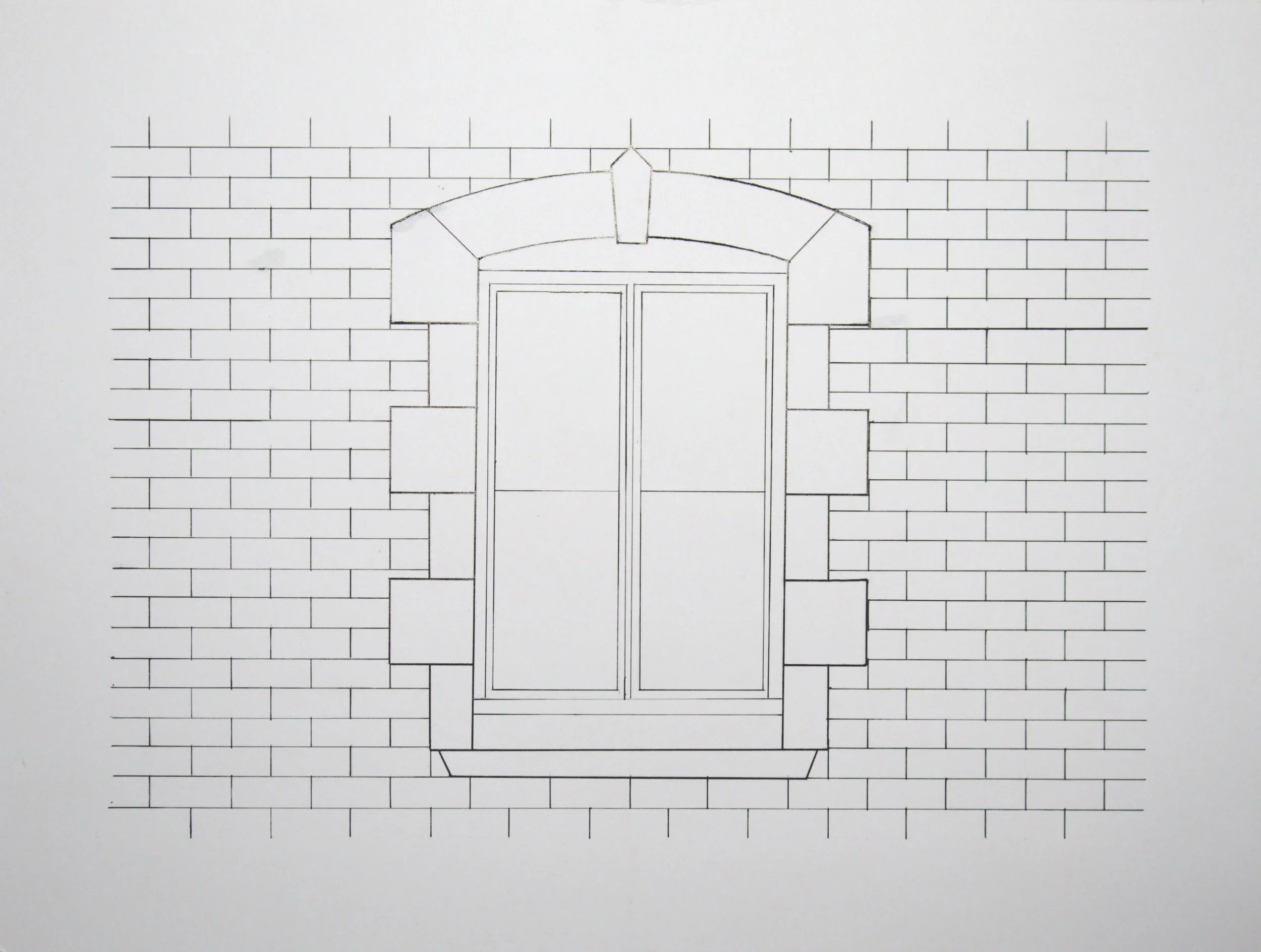 Reduced Window
14" x 17" Pen and Ink