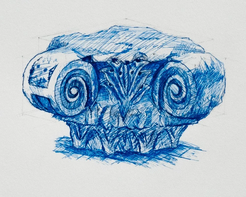 Sunken Capital
5" x 4" Pen and Ink
$350