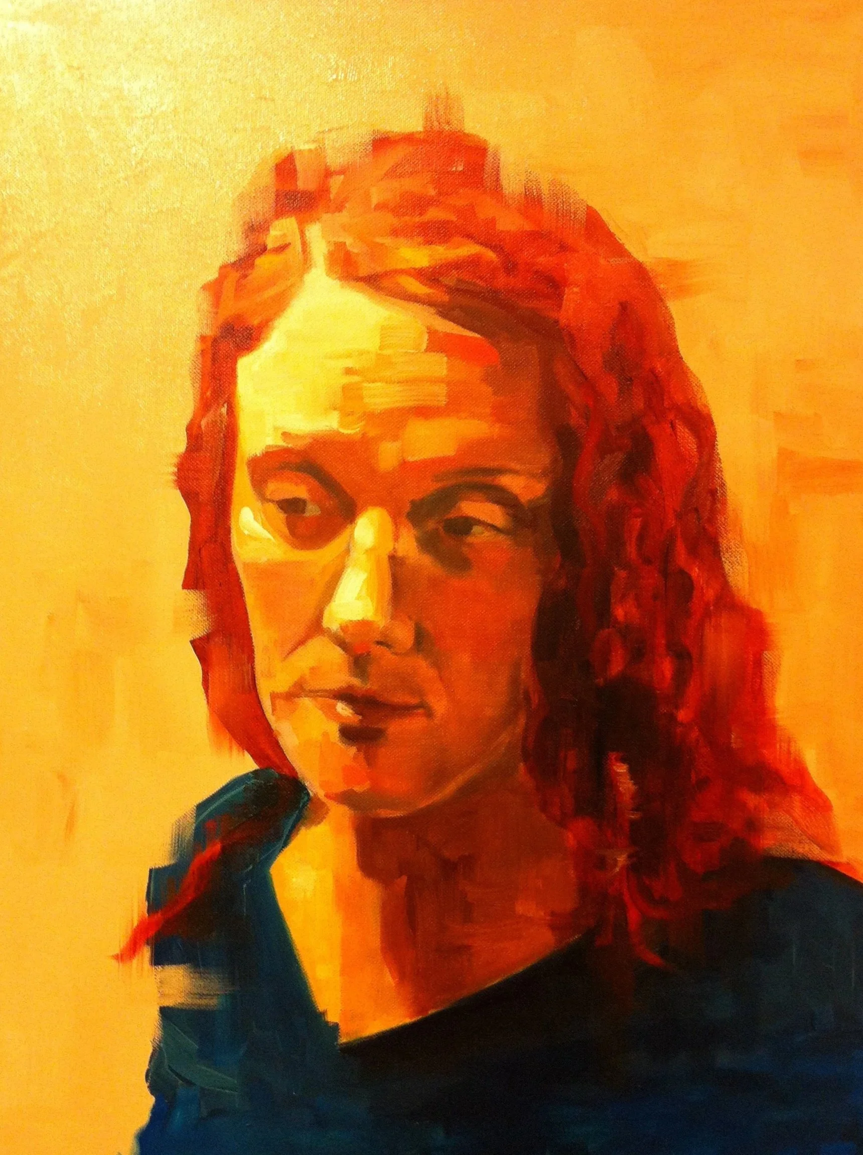 Portrait of an artist | oil on canvas 30"x24" | private collection