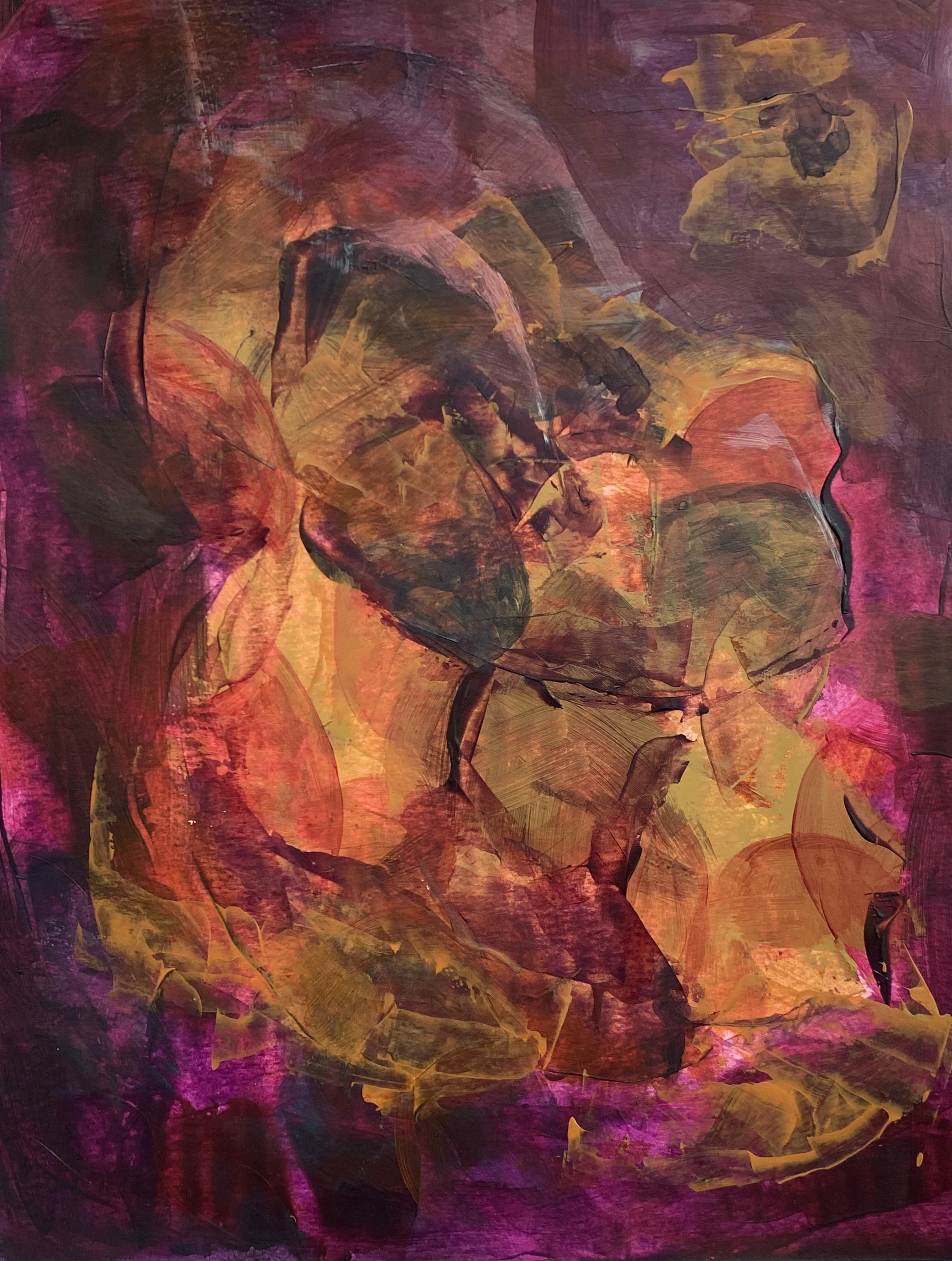 Eggplant nebula | acrylic on Bristol board | print available in store